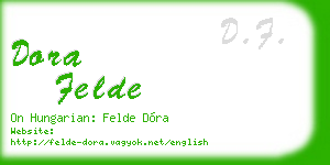 dora felde business card